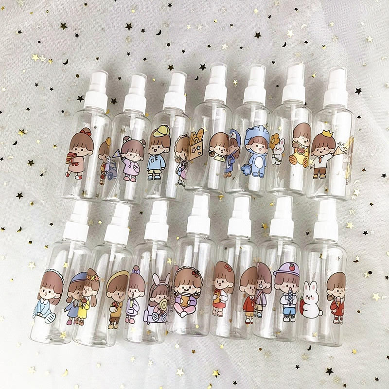 Chai đựng nước hoa dầu gội 50ml / 100ml hình hoạt hình thiết kế dễ thương 35 loại ngẫu nhiên