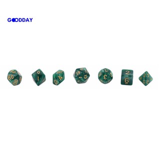 7Pcs KTV Polyhedral Numbers Dice Dragons Game Educational Toy