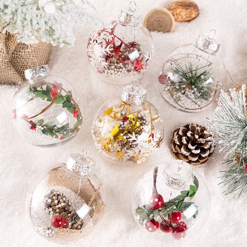 Trái Châu Trong Suốt 6 / 10cm Trang Trí Cây Thông Noel