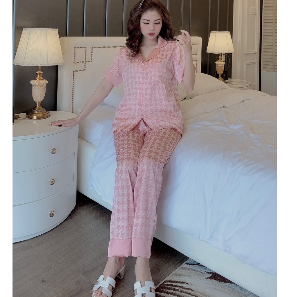 Đồ Bộ Pijama - Bộ Ngủ Lụa Họa Tiết Sang Chảnh [FREE SHIP]