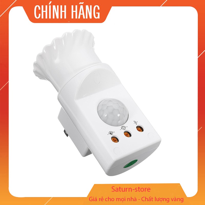 Cảm biến chuyển động, Cảm biến đui đèn cắm trực tiếp điện 220V tự động bật tắt khi có cảm biến người - Bảo Hành Uy Tín