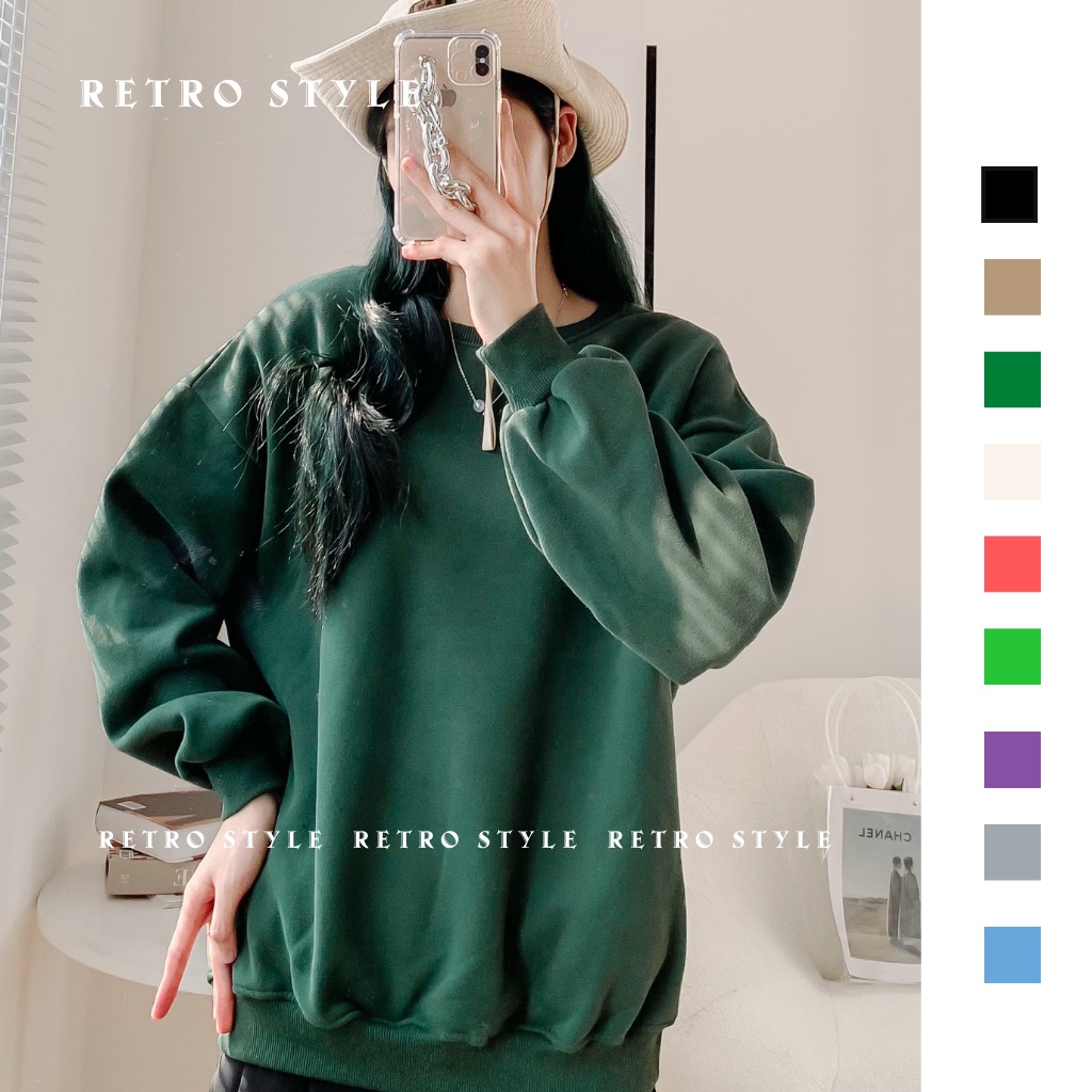 Áo Nỉ BôngTrơn 4 Màu Ulzzang Unisex Aonibong782