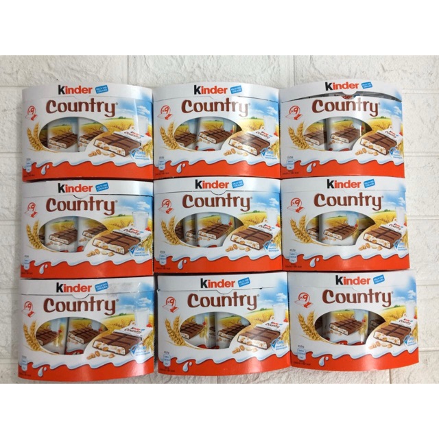 Socola Kinder Country - xách Đức có Bill 211,5g