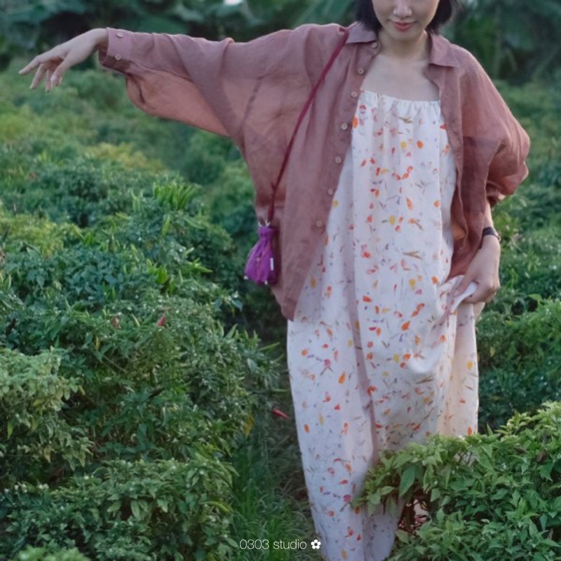 Áo sơ mi linen form rộng tay dài - phiên bản truyền thống - Mộc Lan- 0303 studio ✿