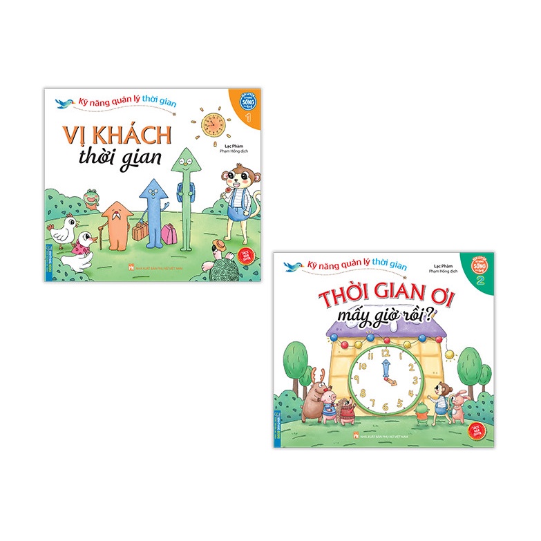 Sách Combo 2c (quyển 1+2) - Kỹ năng quản lý thời gian &amp; Thời gian ơi mấy giờ rồi &amp; Vị khách thời gian