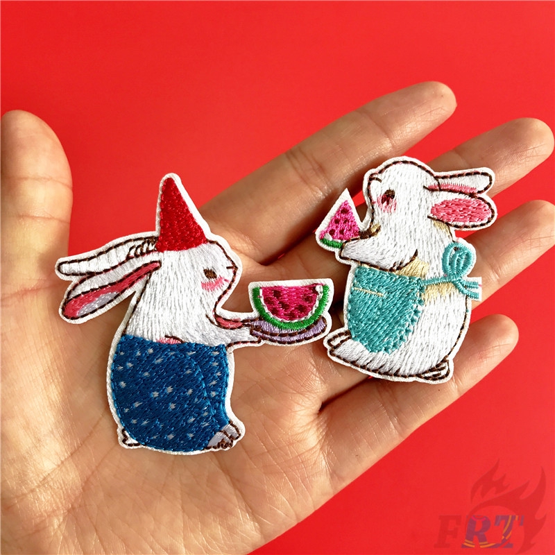 Miếng vá ủi/thêu trang trí quần áo hình thỏ dễ thương