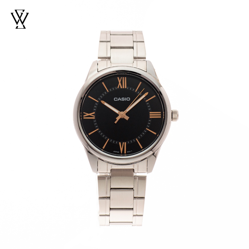 Đồng Hồ Quartz Nam Casio WATCHSTORE MTP-V005D-1B5UDF Thiết Kế Kính Khoáng 40mm, Dây Kim Loại, Vỏ Thép Không Gỉ