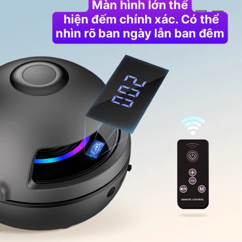 Máy nhảy dây tự động kết hợp loa bluetooth nghe nhạc thông minh có sạc pin, 10 tốc độ quay phù hợp với mọi lứa tuổi
