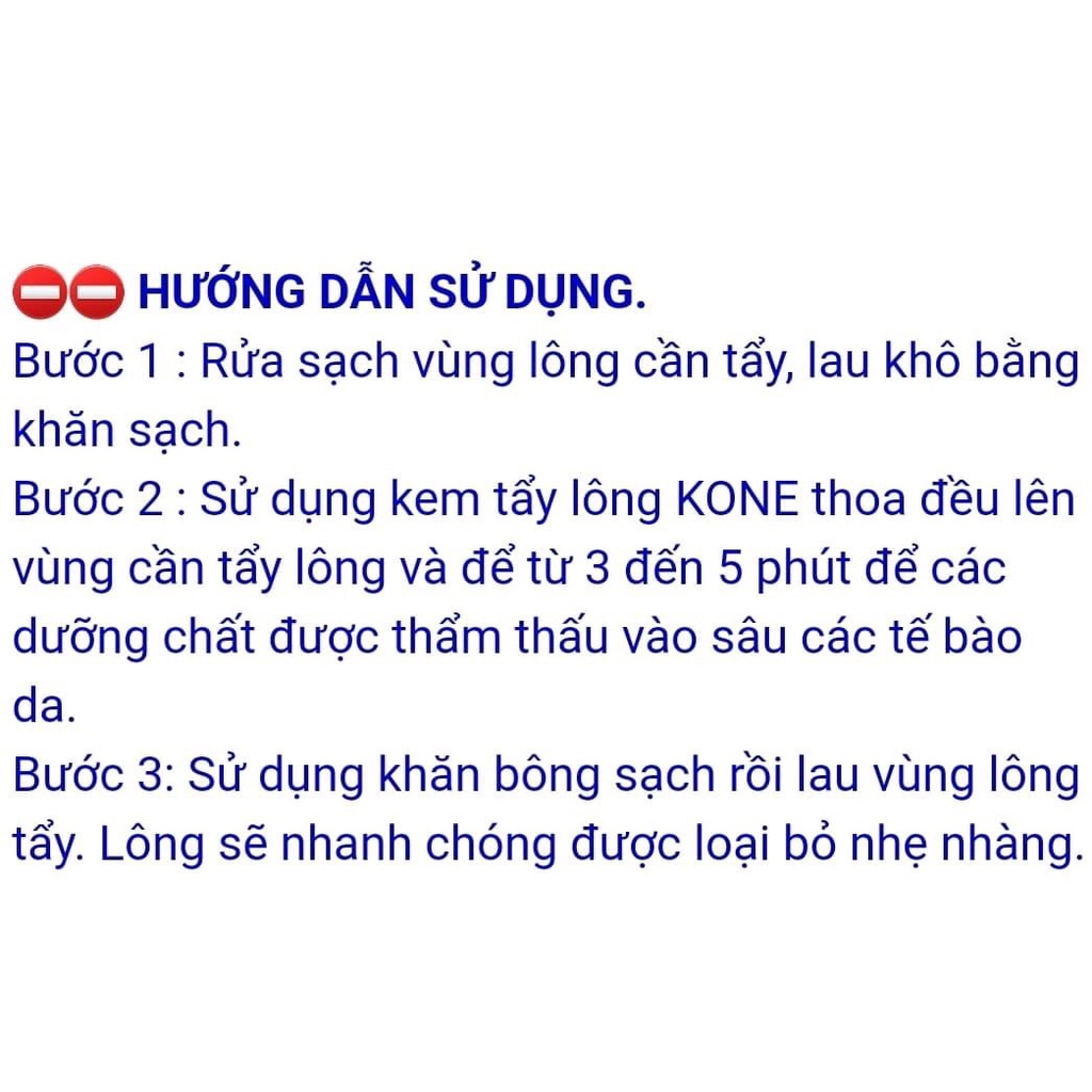 Kem Tẩy Lông Nách Chân Tay Body ❤️FREE SHIP❤️ Kem Koné Thái Lan cho làn da trắng mịn, An toàn, Hiệu quả