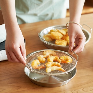 HERA Khay Lọc Dầu Bằng Thép Không Gỉ Kèm Khay Để Ráo Dầu Tiện Dụng