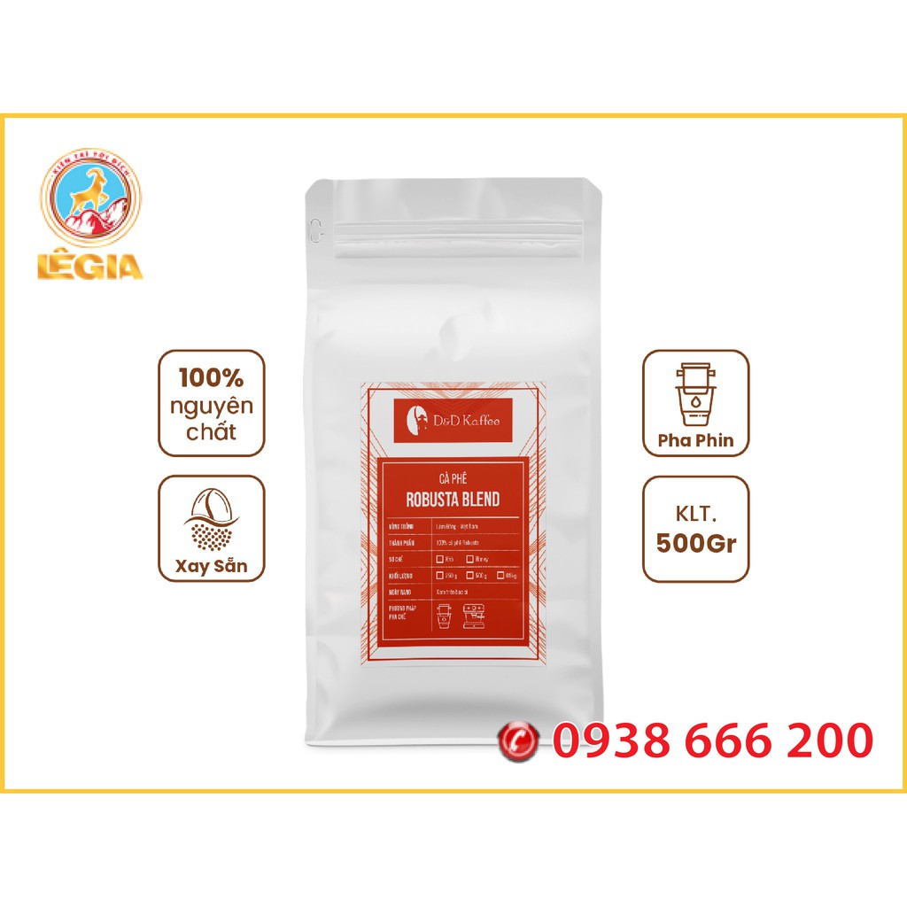 CÀ PHÊ RANG MỘC ROBUSTA BLEND 500G (XAY SẴN)