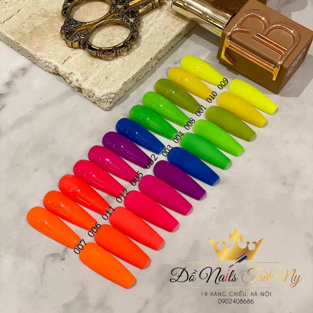 Set Sơn Móng Tay Gel Neon The Best Luxury 9 chai