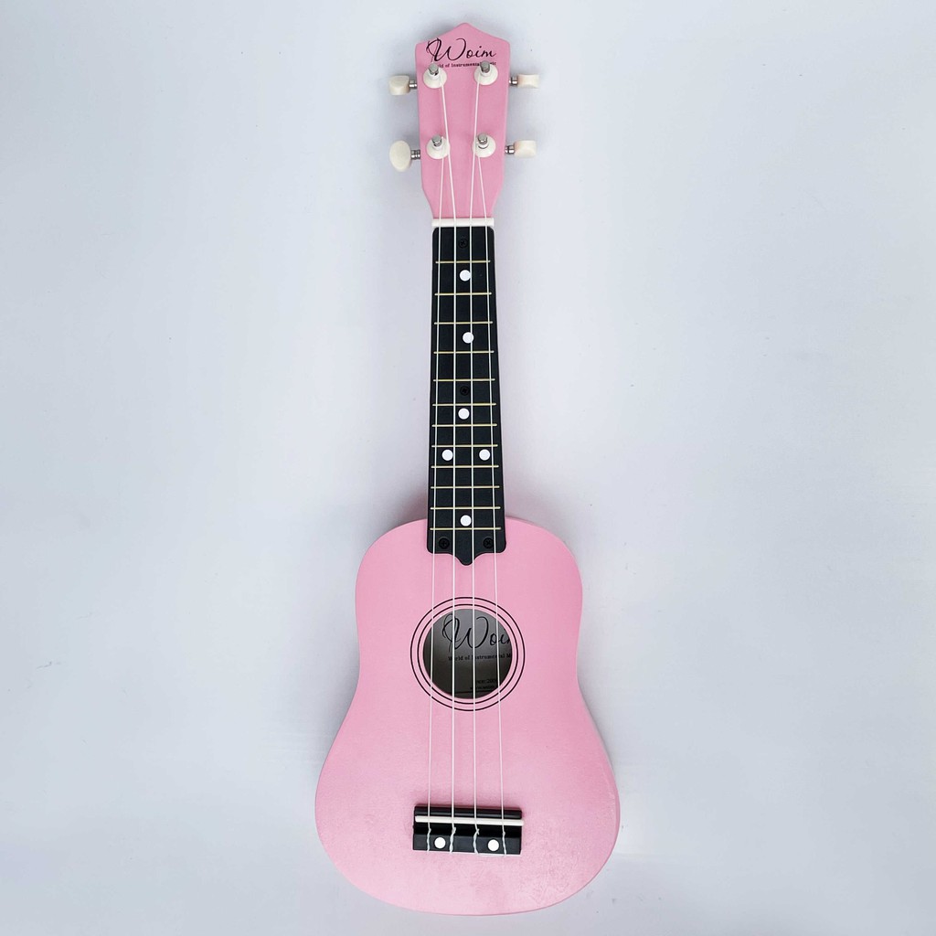 Đàn Ukulele Gỗ Hồng Phấn WOIM Soprano Size 21inch 53cm (Mua 1 Tặng 5)