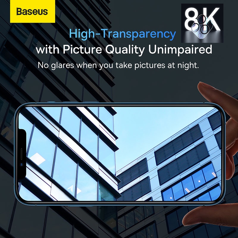 2 Miếng Dán Cường Lực Bảo Vệ Camera Hiệu Baseus Cho iPhone 14 Pro Max Plus iPhone 13 iPhone 13 Mini
