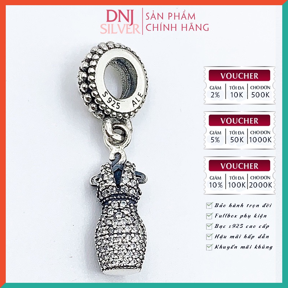[Hàng cao cấp] Vòng tay bạc 925 cao cấp - Vòng tay charm bạc công chúa Lọ Lem, ước mơ thành sự thật - DNB004
