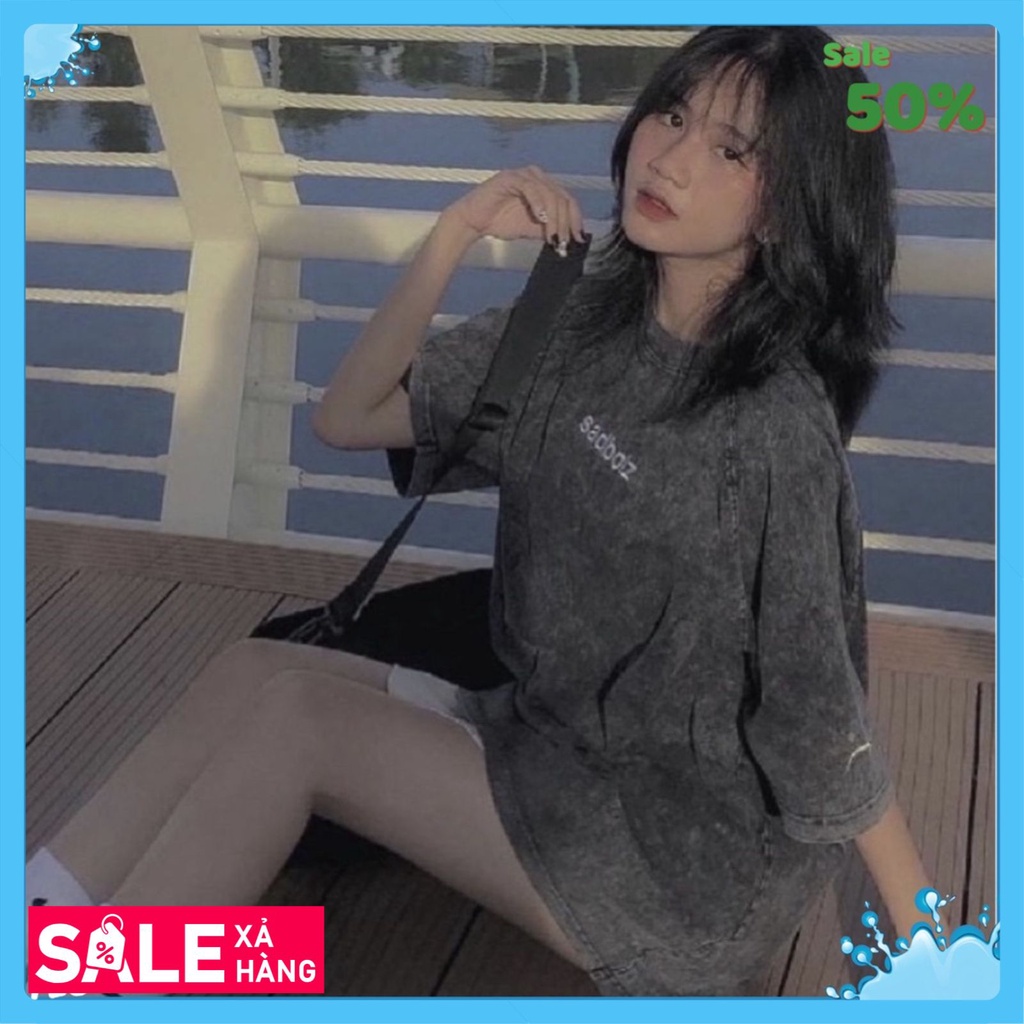 Áo sadboiz sadtagram nam nữ Tay Lỡ WASH, Áo phông sadboiz chính hãng nam nữ from rộng unisex