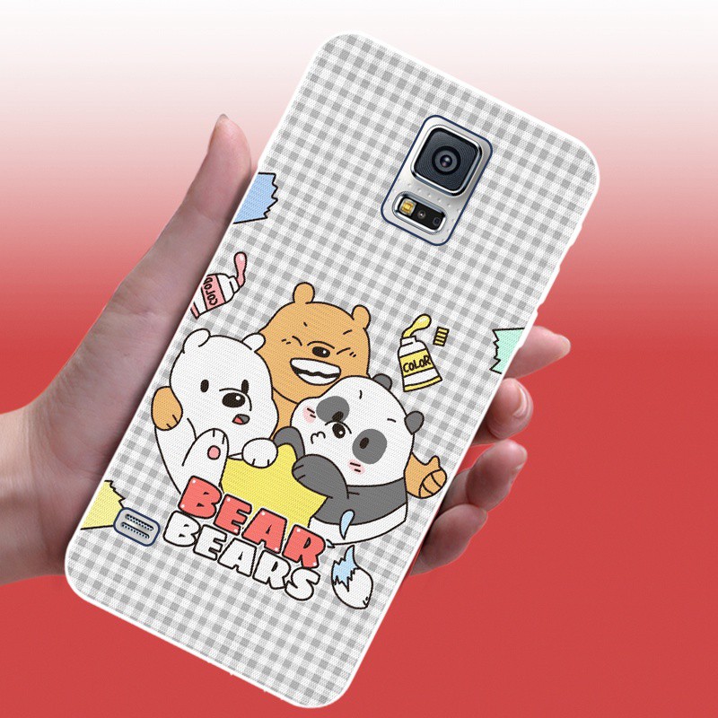 Ốp điện thoại in hình gấu hoạt hình cho Samsung S3 S4 S5 S6 S7 S8 S9 S10 e Edge Grand Prime Neo Plus #4