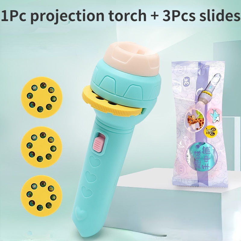 Đèn Pin Chiếu 24 Hình Động Vật Vui Nhộn Làm Đồ Chơi Cho Trẻ