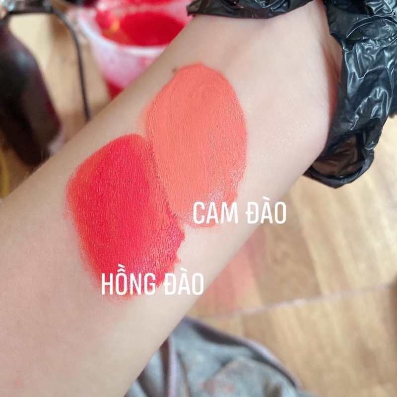 Sỉ mực phun xăm Hồng đào và Cam đào chai 150ml