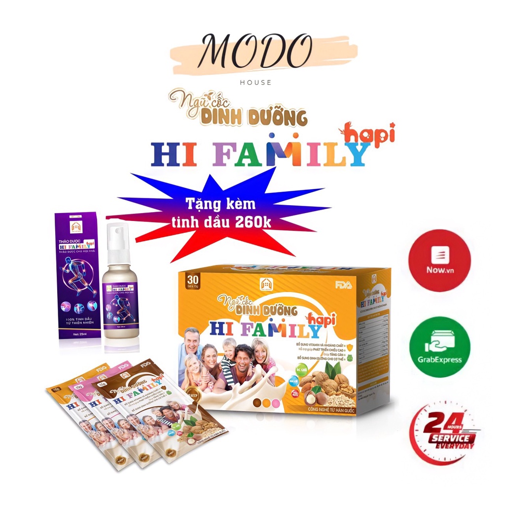 HI FAMILY HAPI Ngũ Cốc Dinh Dưỡng, Sữa Hạt BABYPLUS, Tăng Đề Kháng, Giảm Táo Bón, Tốt Sức Khoẻ