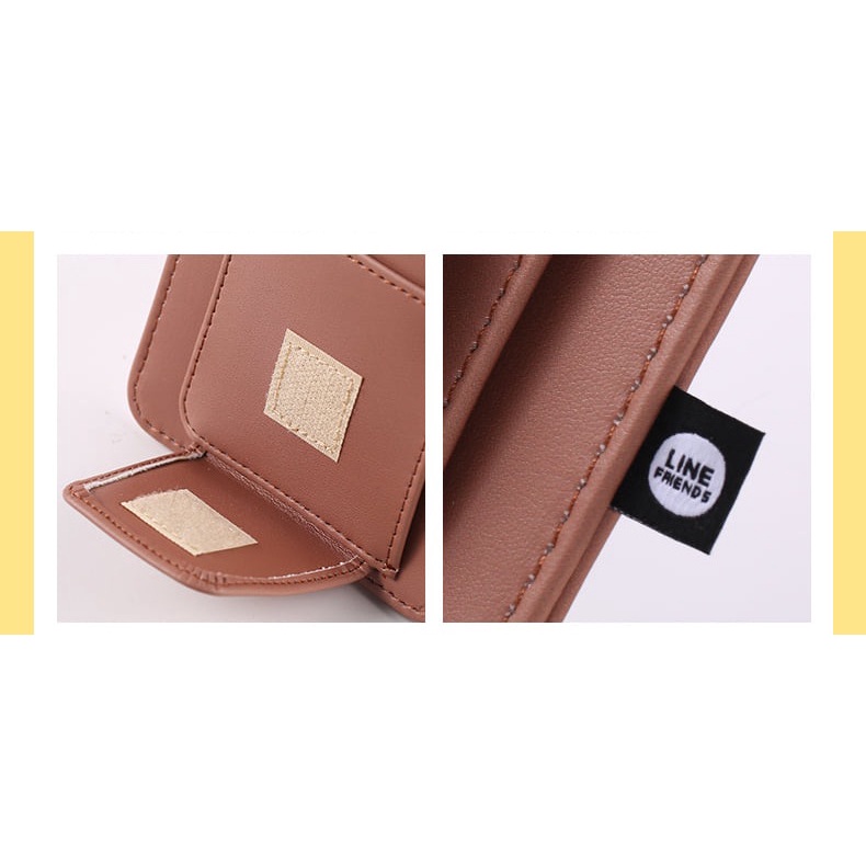 VÍ DA ĐA NĂNG GẮN TẤM CHE NẮNG XE HƠI HÌNH GẤU BROWN DỄ THƯƠNG