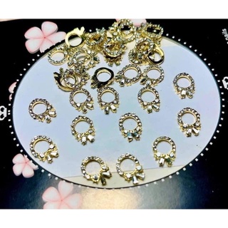 charm nơ tròn-charm tròn trang trí móng tay chân cực xinh
