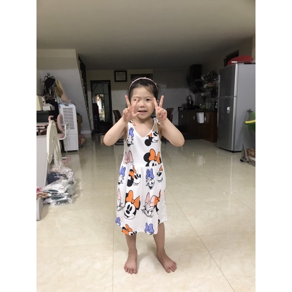 Váy Hoạ Tiết Minnie HM Bé Gái Size 2-10y