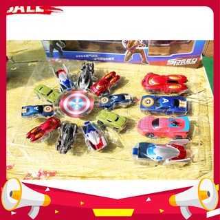 Đồ chơi trẻ em - bộ 14 ô tô siêu anh hùng - xe siêu anh hùng - kingtoys99