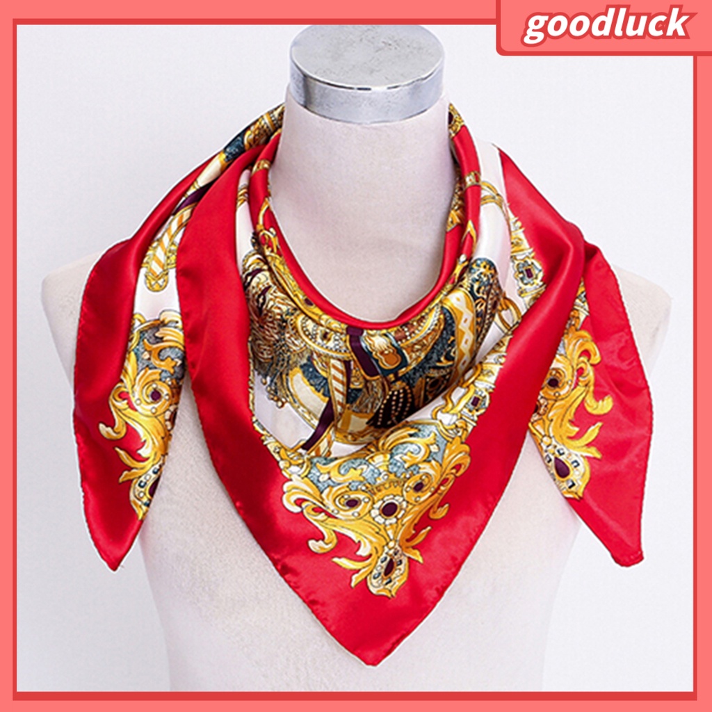 Khăn Choàng Vuông 90x90cm Chất Liệu Lụa Satin