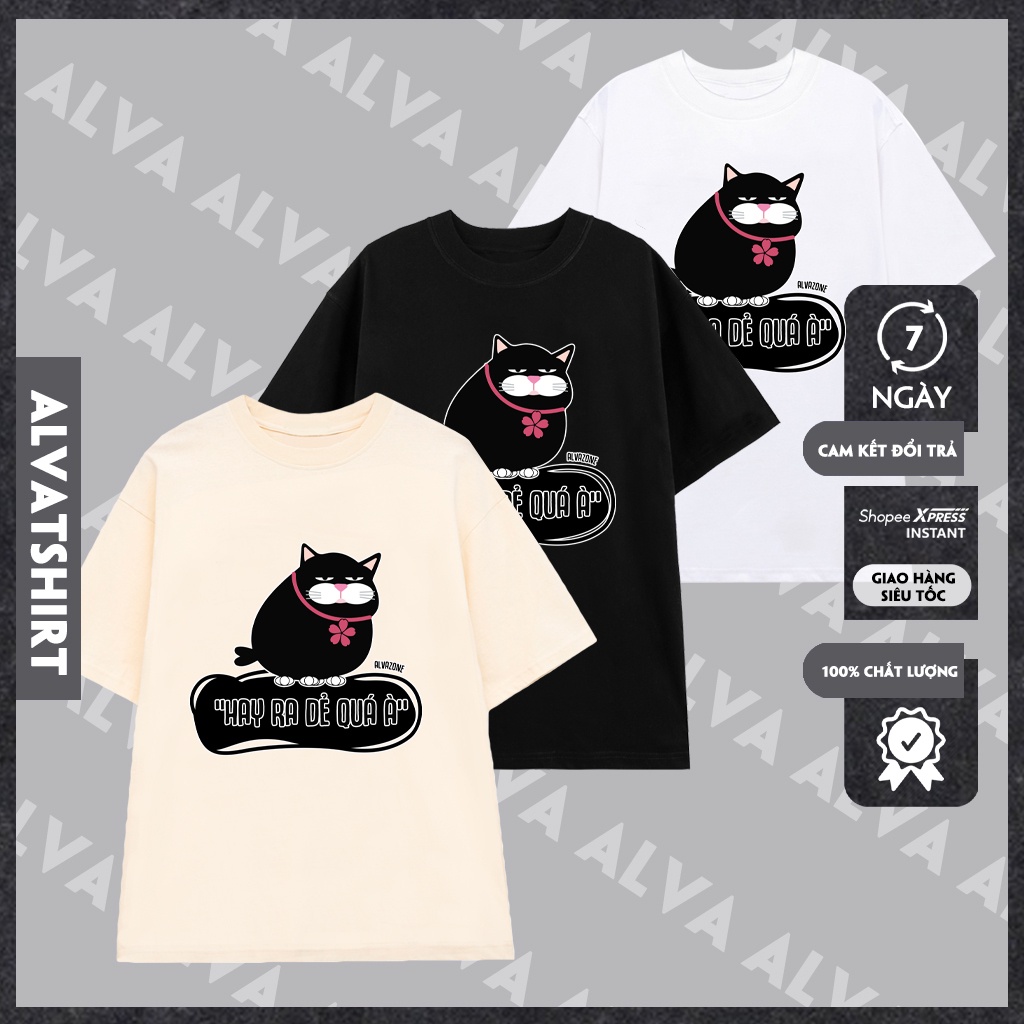 Áo Unisex In Chữ Hay Ra Dẻ Quá À Phong Cách Hài Hước Trẻ Trung, Nam Nữ Mặc Form Cực Đẹp