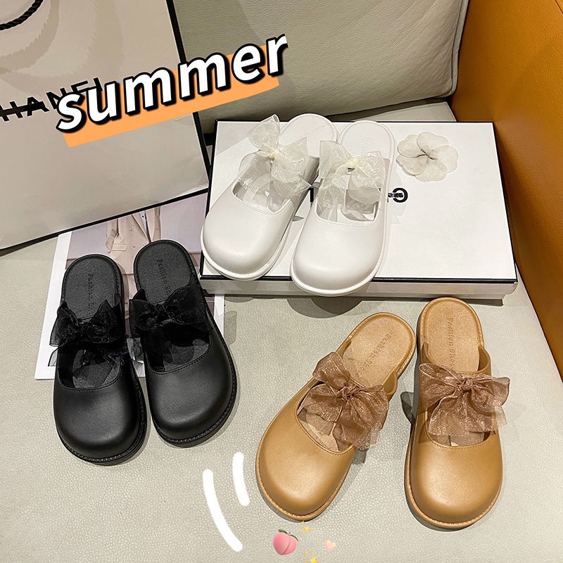 Dép Sandal Nữ Đế Bệt Phong Cách Hàn Quốc Mới