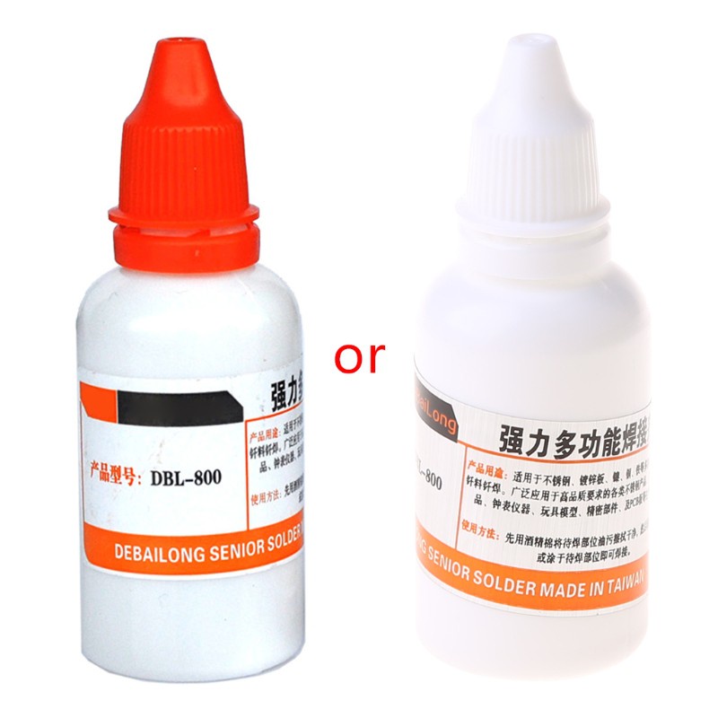 Dung dịch hàn flux rosin 35ml mạnh mẽ không cần làm sạch dùng cho thép không gỉ/ tấm trắng/ sắt/ pin 18650