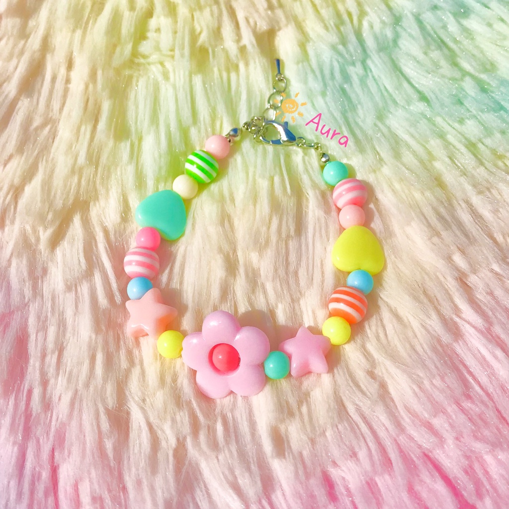 Vòng cổ Hoa mix Nơ Pastel cute Handmade  Aura