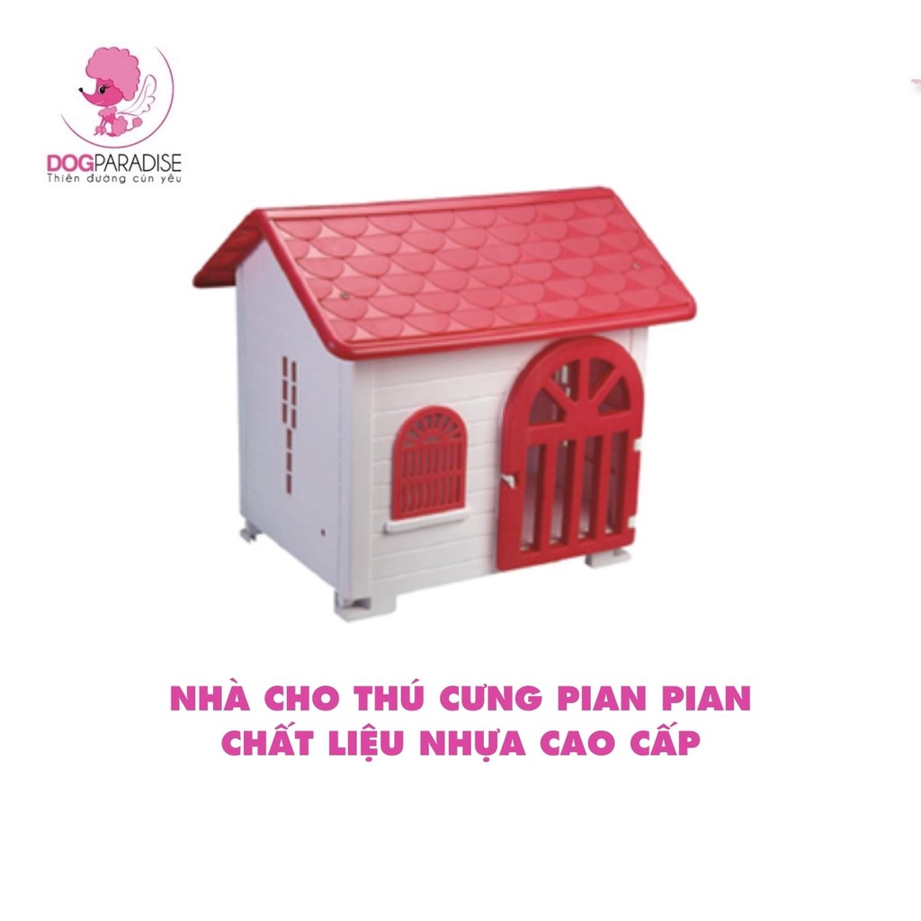 Nhà cho thú cưng Pian Pian chất liệu nhựa cao cấp 78.7 x 62.7 x 71.7 cm - Dog Paradise