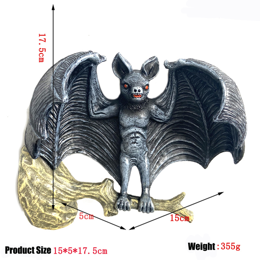 JANE Garden Figurine Yard Ornaments Halloween Bat Statue For Outdoor Decor Resin Lawn Patio Sculpture