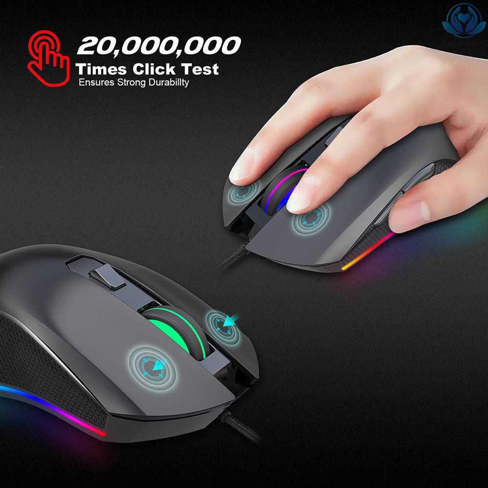 Chuột Chơi Game Có Dây Hxsj 6400dpi Rgb A866 Chất Lượng Cao