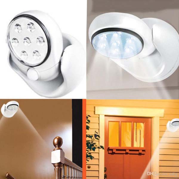 Đèn Cảm Ứng Chuyển Động - Cảm Biến Xoay 360  Độ Dùng Cho Cầu Thang, Nhà Bếp