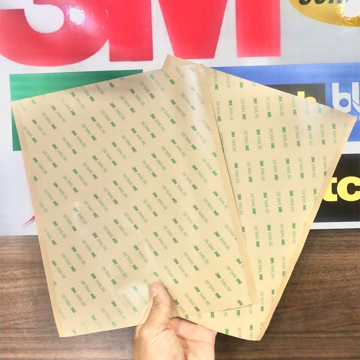 2 Tờ A4 băng keo 2 mặt 3M 93015 siêu dính, siêu mỏng, dán cảm ứng trong suốt, chịu nhiệt Chính hãng tại Hà Nội
