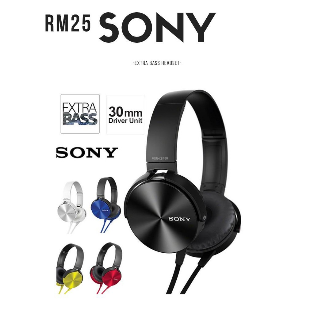 Tai nghe chụp tai SONY EXTRA BASS tích hợp micro