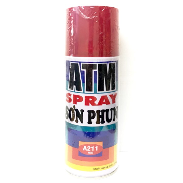 Sơn xịt ATM, sơn phun ATM Spray, trang trí xe máy, màu đỏ A211 – GreenNetworks