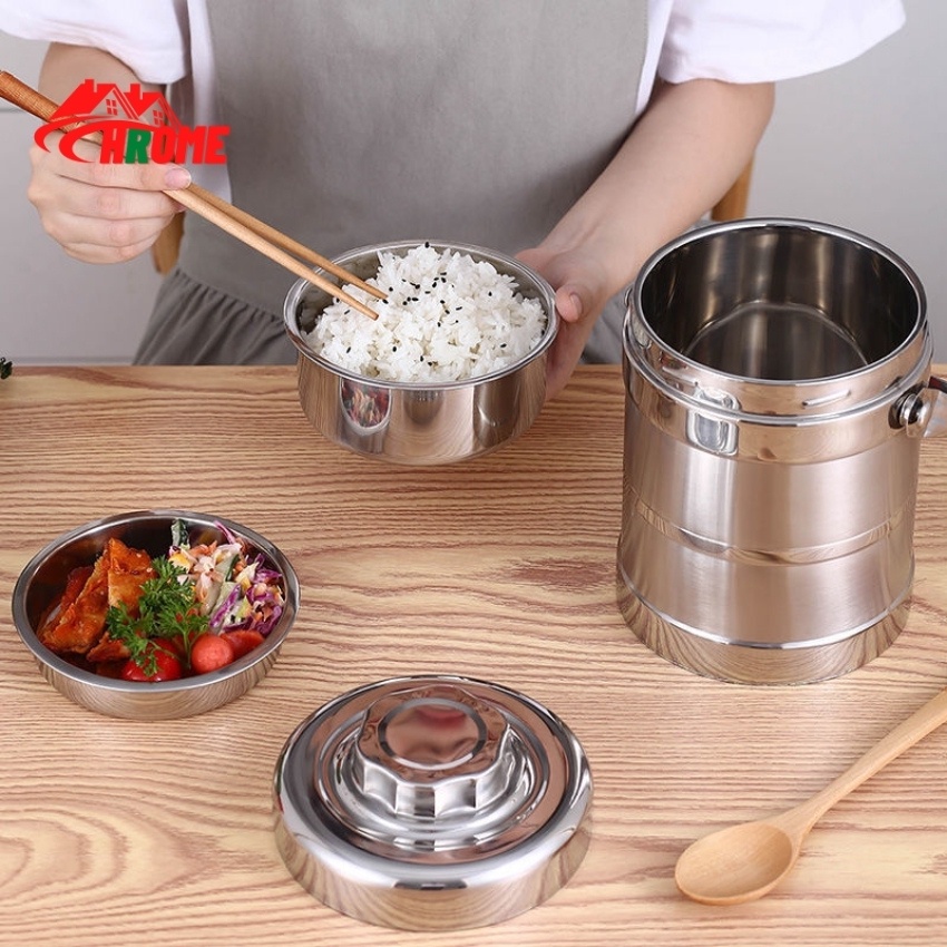 Cặp Lồng Inox Giữ Nhiệt 3 Tầng, CaMen Inox 2l  cách nhiệt