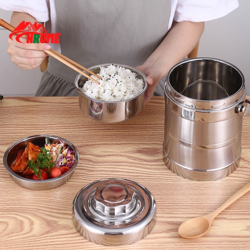 [2L và 1.4L] Cặp Lồng Inox 3 Tầng, Cặp Lồng Giữ Nhiệt Cao Cấp Cách Nhiệt, Cà Mên Inox 2021