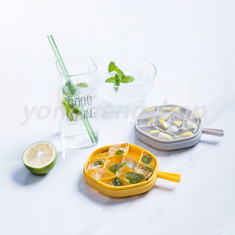 Khuôn Silicone làm đá viên hình lục giác có nắp DIY