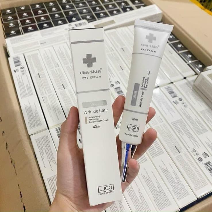 Kem mắt ốc sên cao cấp CHA SKIN SNAIL 40ML Nội Địa Hàn HSD 05/2024