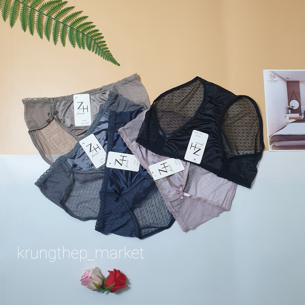 QUẦN LÓT ZH 6645 THUN LẠNH PHA REN CAO CẤP HÀNG THÁI LAN