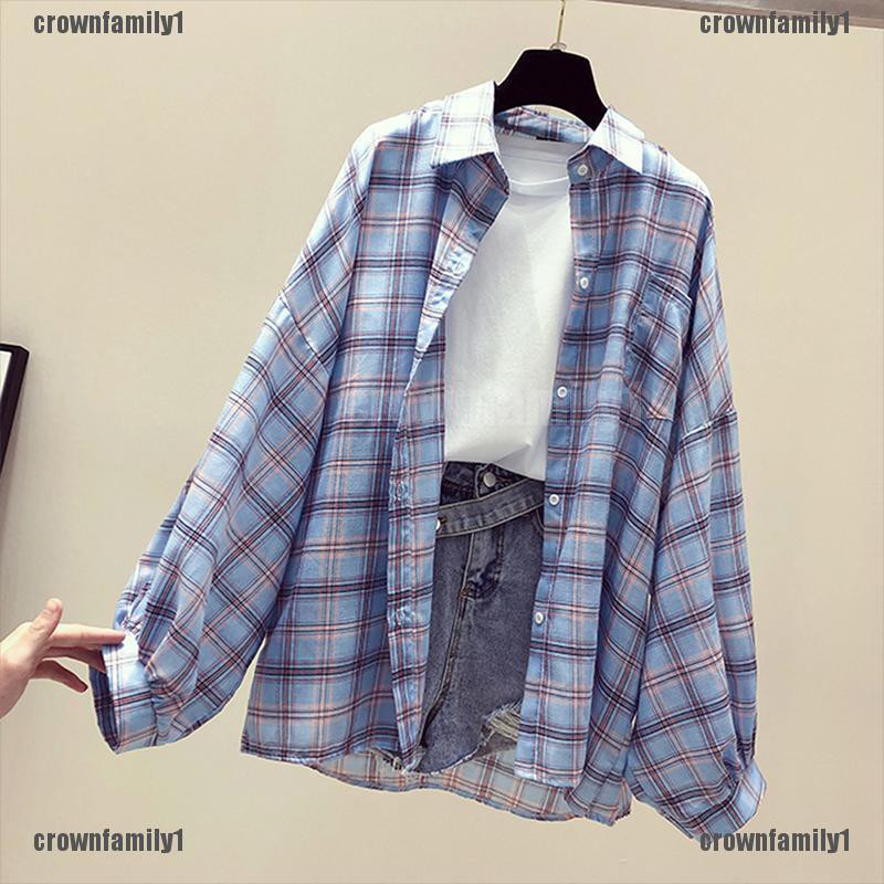 Áo Khoác Sơ Mi Kẻ Sọc Ca Rô Dáng Rộng Kiểu Hồng Kông Retro Cá Tính