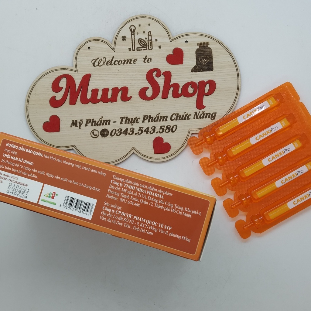 CanxiPro - Bổ sung Canxi và Vitamin hộp 20 ống