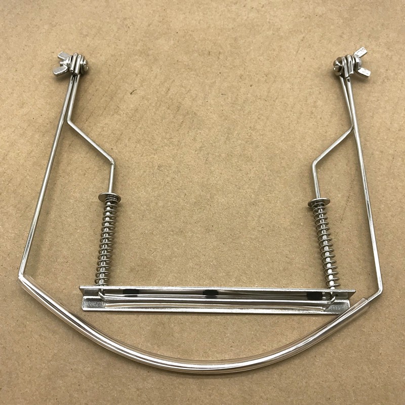 Harmonica Neck Holder 10 Holes Blues Harp Mouth Organ Stand Harmonic Rack -Silver