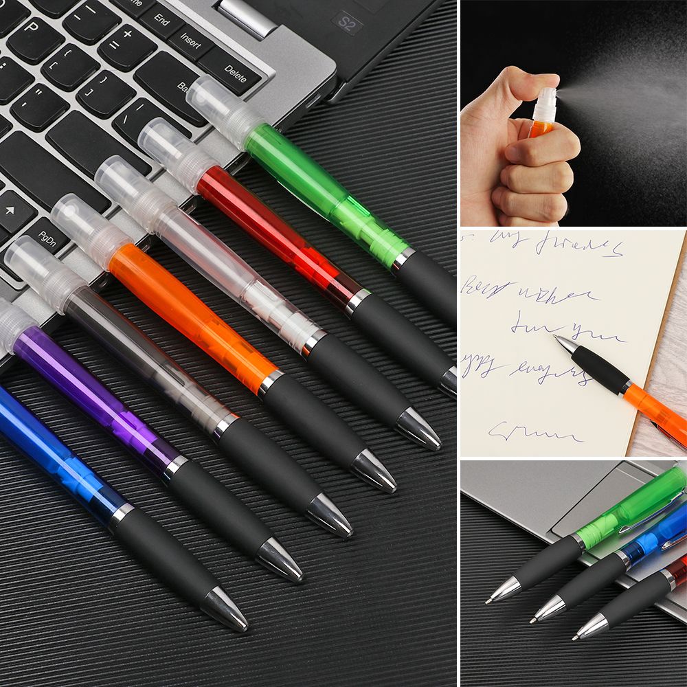 Bút bi mini kiêm bình xịt đựng gel sát khuẩn/nước hoa châm đầy lại được tiện lợi ở trường và văn phòng/đi du lịch