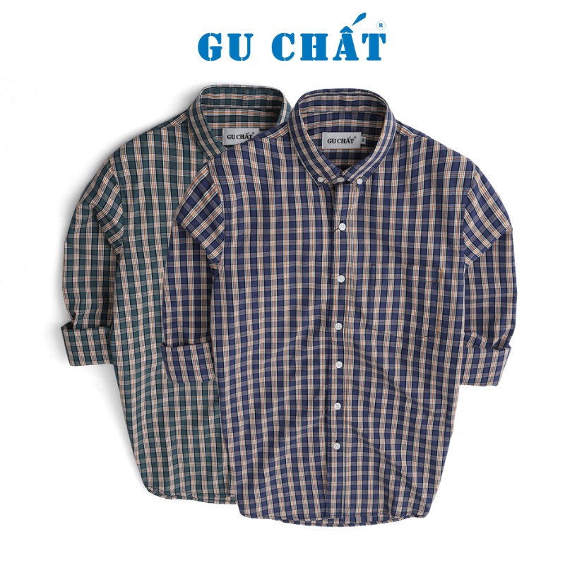 Áo Sơ Mi Nam Dài Tay Caro GU CHẤT, Thiết Kế Form Chuẩn, Đường May Chắc Chắn - GUSM39